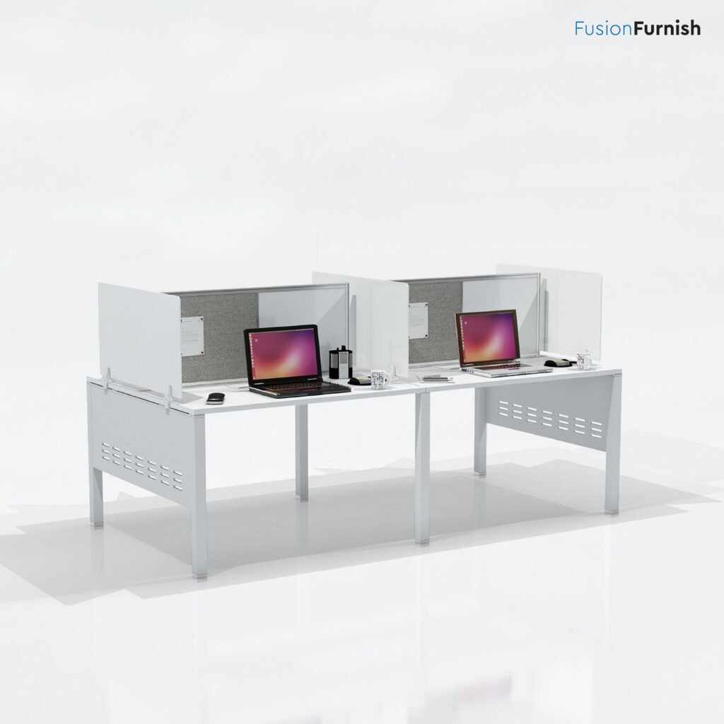 office workstation with panel