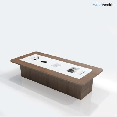 wooden conference table